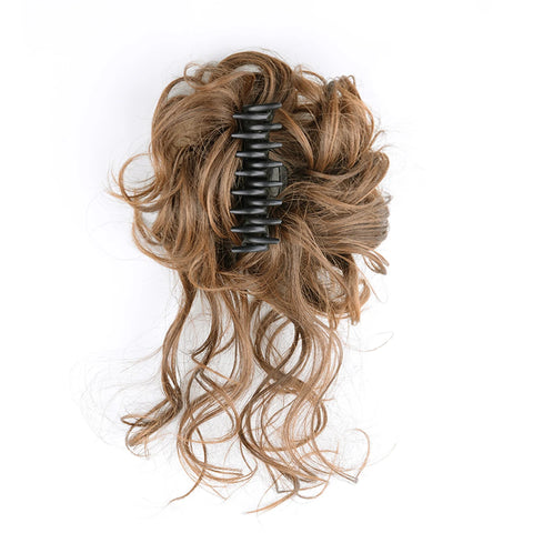 Chorliss Synthetic Claw Chignon Women Messy Curly Fluffy Hair Bun Clip In Ponytail Hair Extensions Natural False Hairpieces