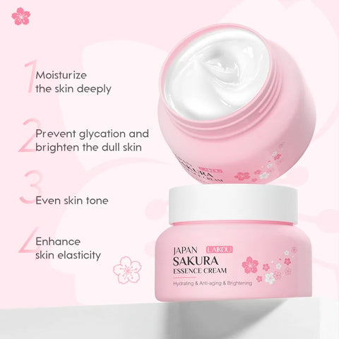 LAIKOU 60g Japan Sakura Essence Face Cream Cherry Blossom Facial Cream Moisturizing Firming  Korean Skin Care