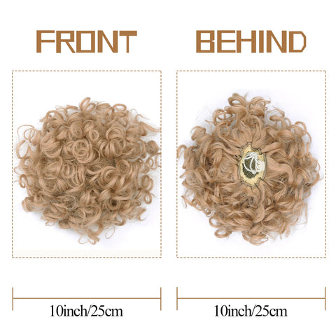 Chorliss Synthetic Claw Chignon Women Messy Curly Fluffy Hair Bun Clip In Ponytail Hair Extensions Natural False Hairpieces