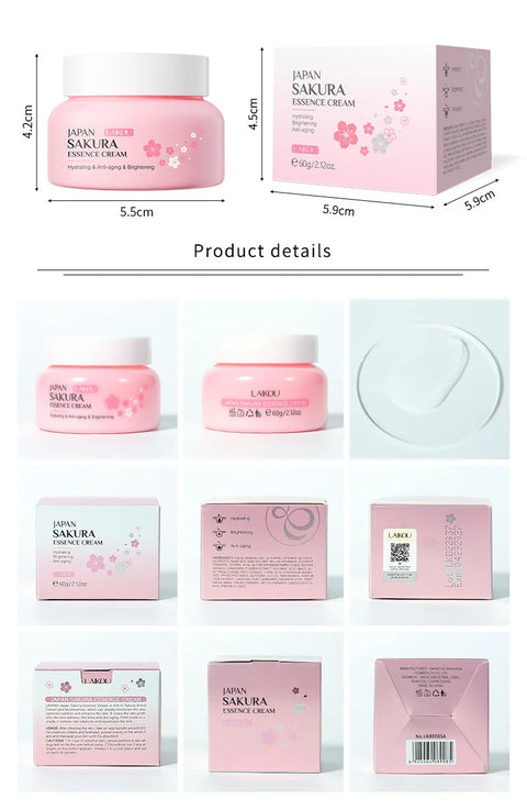 LAIKOU 60g Japan Sakura Essence Face Cream Cherry Blossom Facial Cream Moisturizing Firming  Korean Skin Care