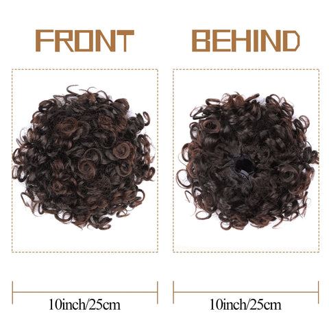 Chorliss Synthetic Claw Chignon Women Messy Curly Fluffy Hair Bun Clip In Ponytail Hair Extensions Natural False Hairpieces