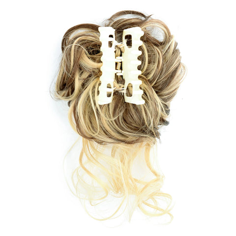 Chorliss Synthetic Claw Chignon Women Messy Curly Fluffy Hair Bun Clip In Ponytail Hair Extensions Natural False Hairpieces