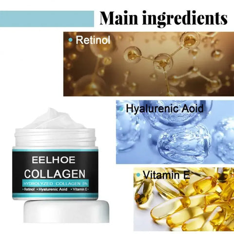 Collagen Creams For Men Anti Wrinkle Anti Aging Face Cream Firming Moisturizing Hyaluronic Acid Whitening Cream Facial Skin Care